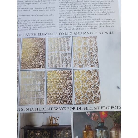 Iron Orchard Designs Etiquette Gilded Transfers NIP - Picture 5 of 5